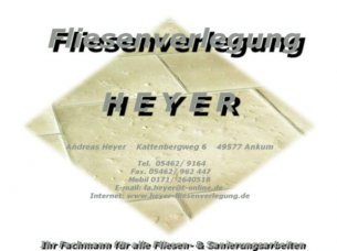 Fliesenleger Niedersachsen: Fliesenverlegebetrieb Andreas Heyer
